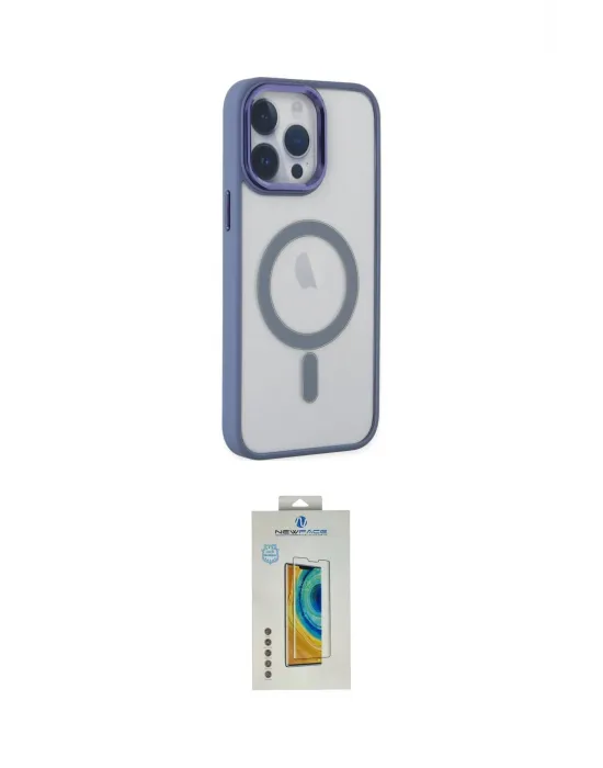 ieg™ iPhone 14 Pro Max Kılıf Yankı Işık Özel Seri - Siyah Polymer Nano Ekran Koruyucu