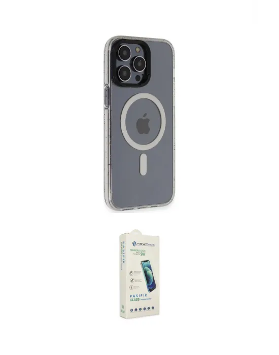 ieg™ iPhone 14 Pro Max Kılıf Yankı Işık Prime - Şeffaf Pasifik Cam Ekran Koruyucu