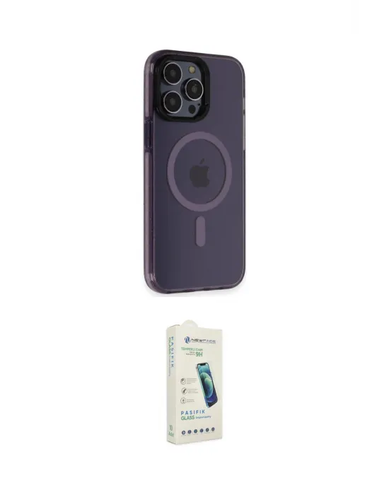 ieg™ iPhone 14 Pro Max Kılıf Yankı Işık Prime - Şeffaf Pasifik Cam Ekran Koruyucu