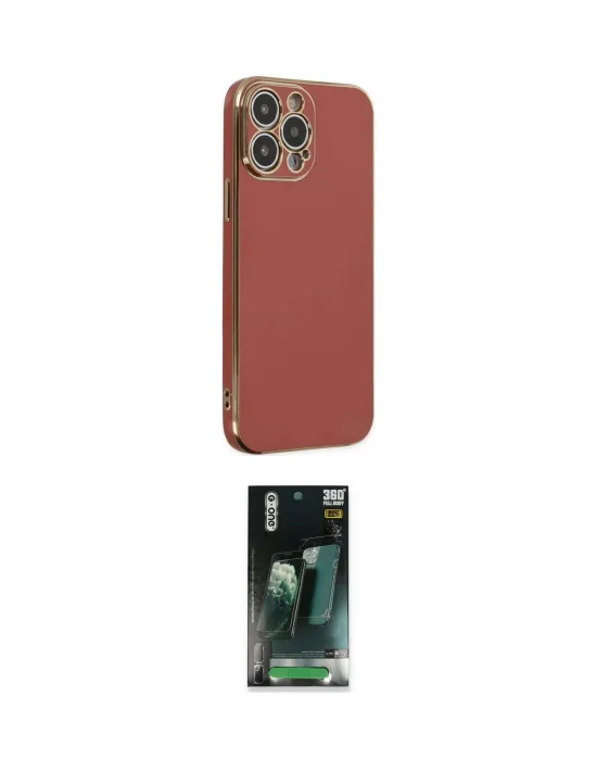 ieg™ iPhone 14 Pro Max Kılıf Yankı Serisi - Siyah 360 Mat Full Body Arka Koruyucu