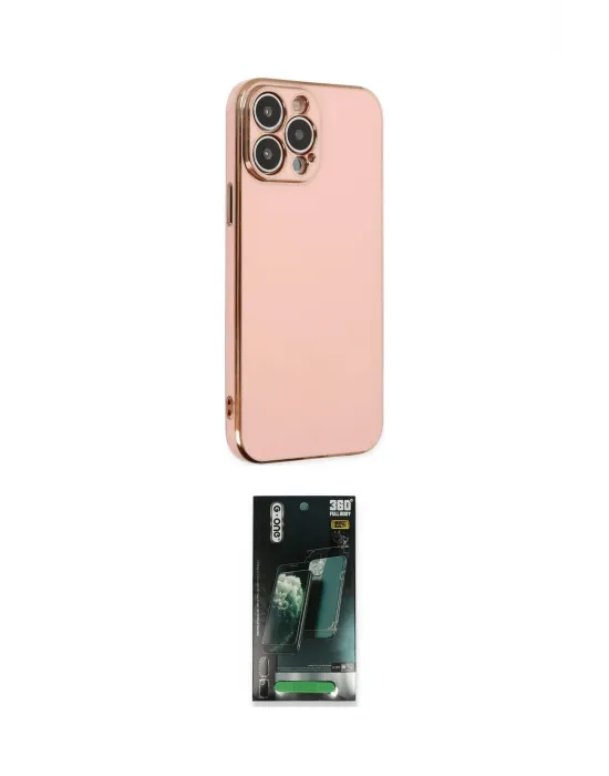 ieg™ iPhone 14 Pro Max Kılıf Yankı Serisi - Siyah 360 Mat Full Body Arka Koruyucu