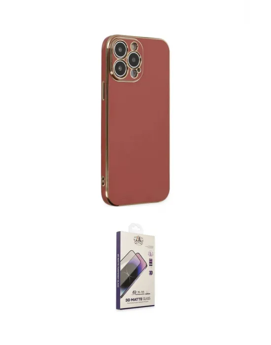 ieg™ iPhone 14 Pro Max Kılıf Yankı Serisi - Siyah Bilvis 3D Mat Cam Ekran Koruyucu