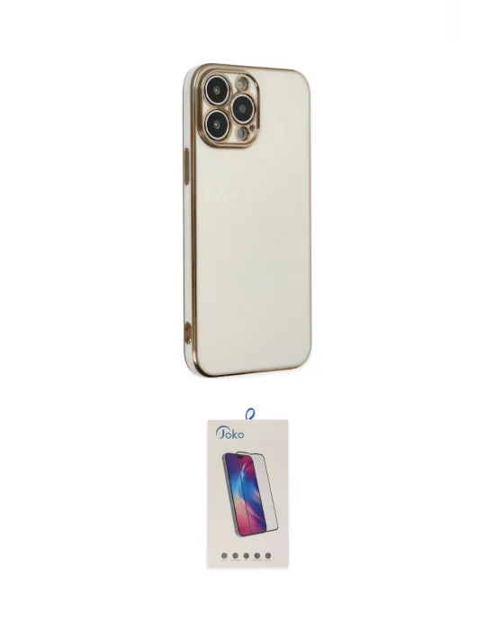 ieg™ iPhone 14 Pro Max Kılıf Yankı Serisi - Siyah Joko 5D Cam