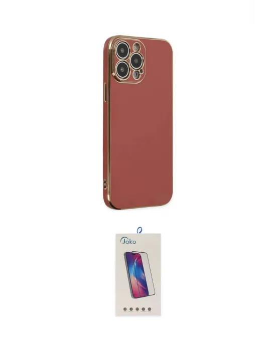 ieg™ iPhone 14 Pro Max Kılıf Yankı Serisi - Siyah Joko 5D Cam