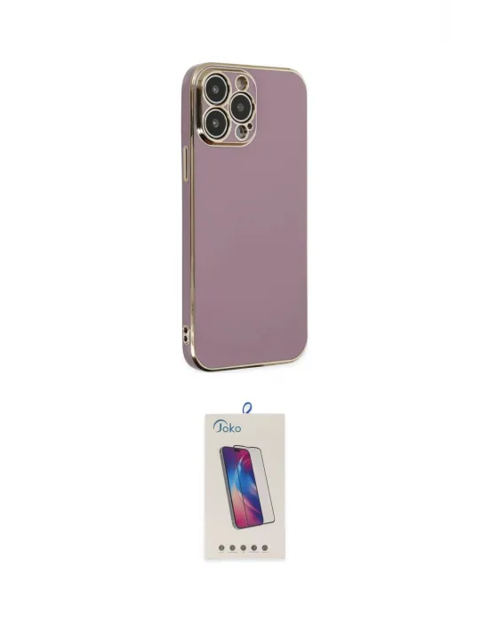 ieg™ iPhone 14 Pro Max Kılıf Yankı Serisi - Siyah Joko 5D Cam