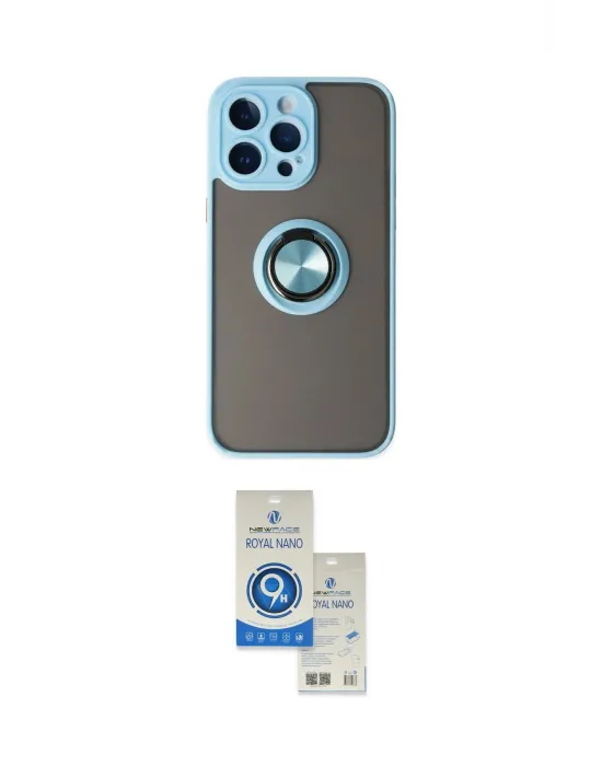 ieg™ iPhone 14 Pro Max Kılıf Yörünge Çizgi - Şeffaf Royal Nano Ekran Koruyucu