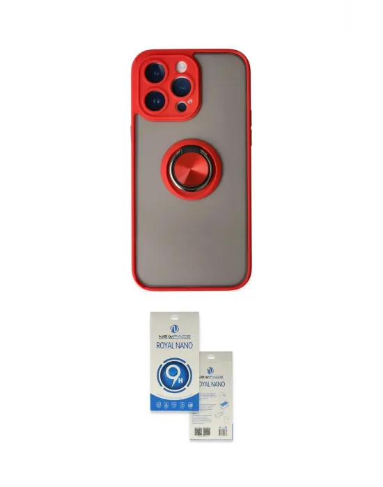 ieg™ iPhone 14 Pro Max Kılıf Yörünge Çizgi - Şeffaf Royal Nano Ekran Koruyucu