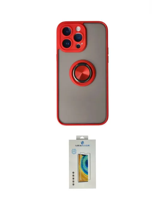 ieg™ iPhone 14 Pro Max Kılıf Yörünge Çizgi - Siyah Polymer Nano Ekran Koruyucu