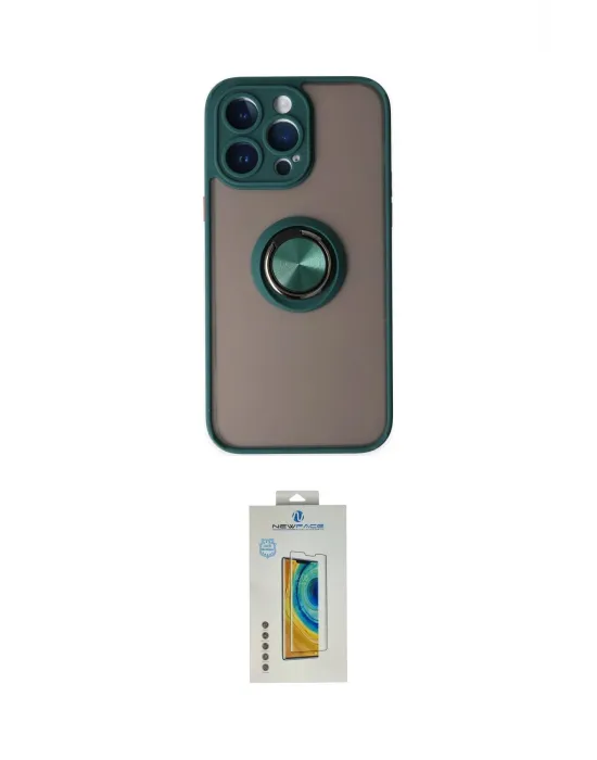 ieg™ iPhone 14 Pro Max Kılıf Yörünge Çizgi - Siyah Polymer Nano Ekran Koruyucu