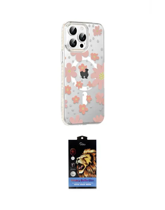 ieg™ iPhone 14 Pro Max Kılıf Yörünge Işık Prime - Siyah Buffer Hayalet Cam Ekran Koruyucu