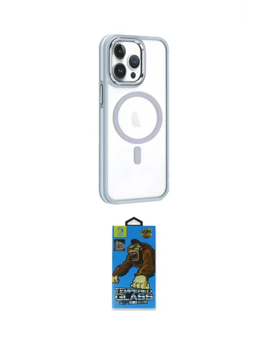 ieg™ iPhone 14 Pro Max Kılıf Yörünge Klasik - Siyah 18D Cam Ekran Koruyucu