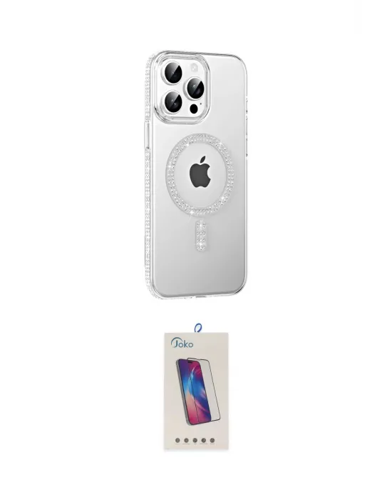ieg™ iPhone 14 Pro Max Kılıf Yörünge Koleksiyonu - Siyah Joko 5D Cam
