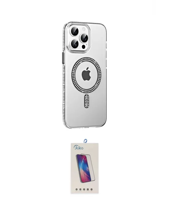 ieg™ iPhone 14 Pro Max Kılıf Yörünge Koleksiyonu - Siyah Joko 5D Cam