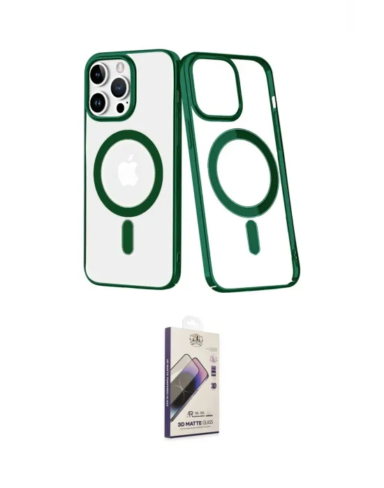 ieg™ iPhone 14 Pro Max Kılıf Yörünge Minimal - Siyah Bilvis 3D Mat Cam Ekran Koruyucu