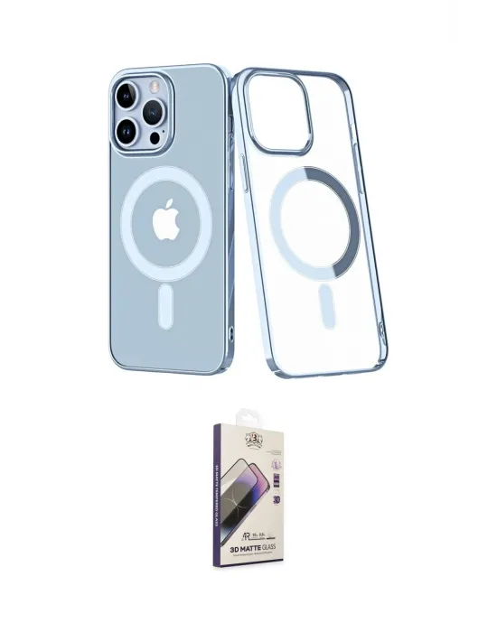 ieg™ iPhone 14 Pro Max Kılıf Yörünge Minimal - Siyah Bilvis 3D Mat Cam Ekran Koruyucu