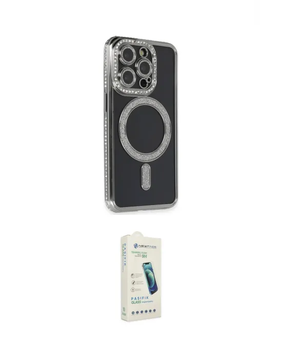 ieg™ iPhone 14 Pro Max Kılıf Zirve Doku Prime - Şeffaf Pasifik Cam Ekran Koruyucu