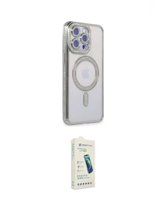 ieg™ iPhone 14 Pro Max Kılıf Zirve Doku Prime - Şeffaf Pasifik Cam Ekran Koruyucu