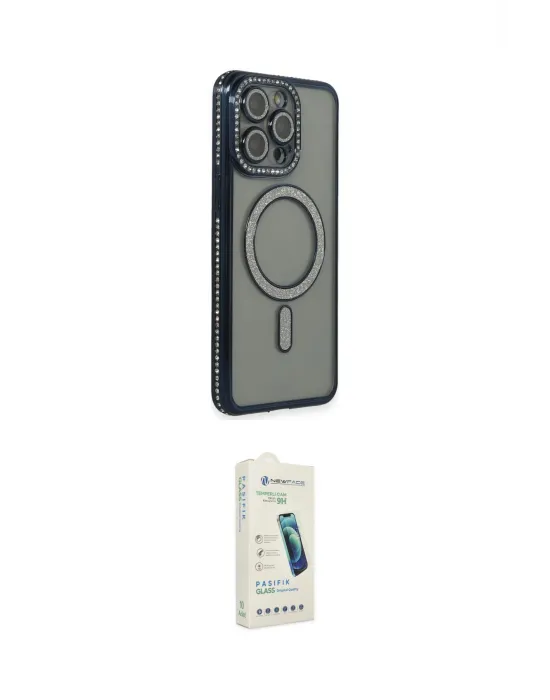 ieg™ iPhone 14 Pro Max Kılıf Zirve Doku Prime - Şeffaf Pasifik Cam Ekran Koruyucu