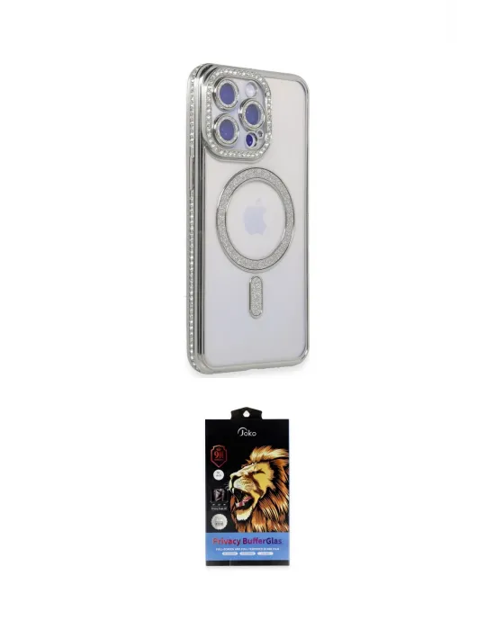 ieg™ iPhone 14 Pro Max Kılıf Zirve Doku Prime - Siyah Buffer Hayalet Cam Ekran Koruyucu