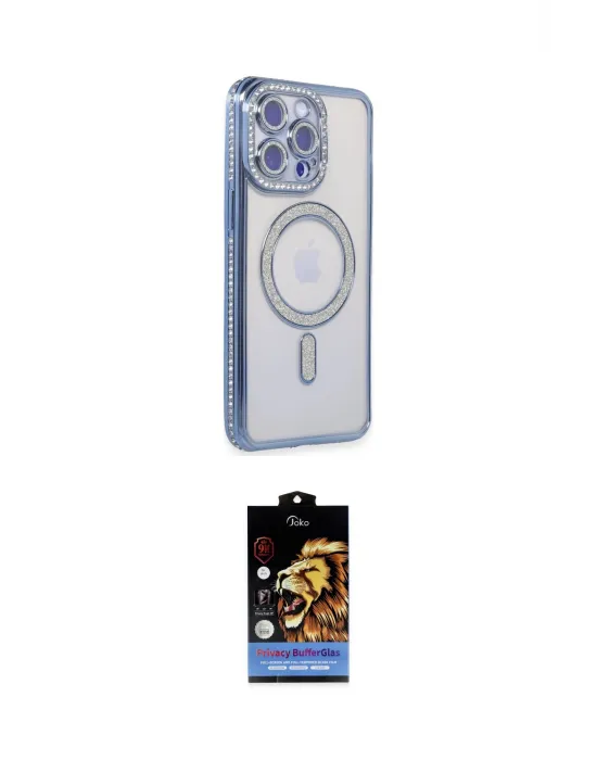 ieg™ iPhone 14 Pro Max Kılıf Zirve Doku Prime - Siyah Buffer Hayalet Cam Ekran Koruyucu