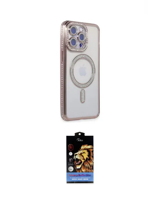 ieg™ iPhone 14 Pro Max Kılıf Zirve Doku Prime - Siyah Buffer Hayalet Cam Ekran Koruyucu