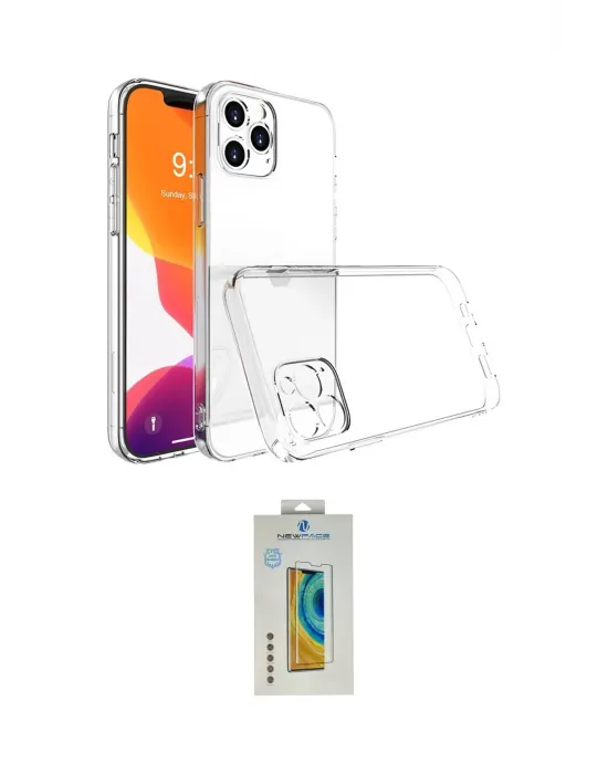 ieg™ iPhone 14 Pro Max Kılıf Zirve Doku - Siyah Polymer Nano Ekran Koruyucu