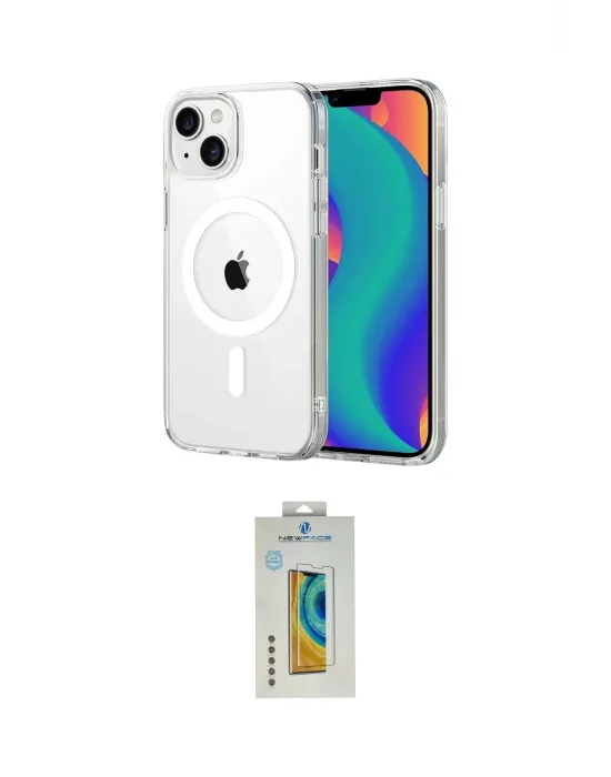 ieg™ iPhone 15 Kılıf Ahenk Minimal Serisi - Siyah Polymer Nano Ekran Koruyucu