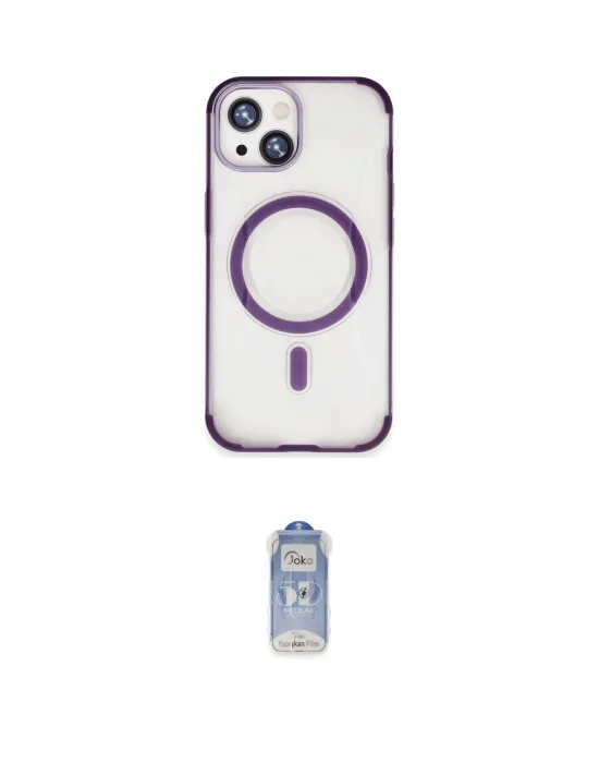 ieg™ iPhone 15 Kılıf Eksen Klasik Koleksiyonu - Siyah Joko Magic 5D Cam