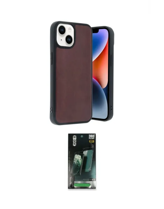 ieg™ iPhone 15 Kılıf Kıvılcım Işık Serisi - Şeffaf 360 Full Body Arka Koruyucu