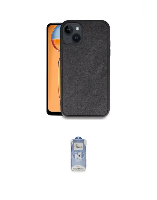 ieg™ iPhone 15 Kılıf Kıvılcım Işık Serisi - Siyah Joko Magic 5D Cam