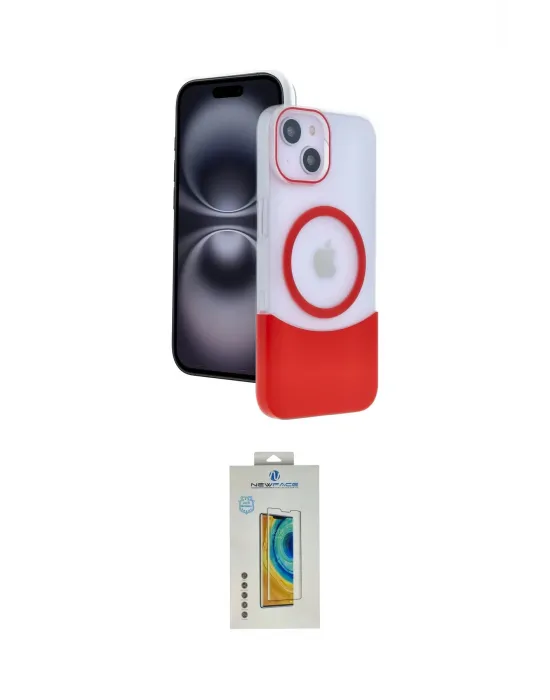 ieg™ iPhone 15 Kılıf Kozmos Form Özel Seri - Siyah Polymer Nano Ekran Koruyucu