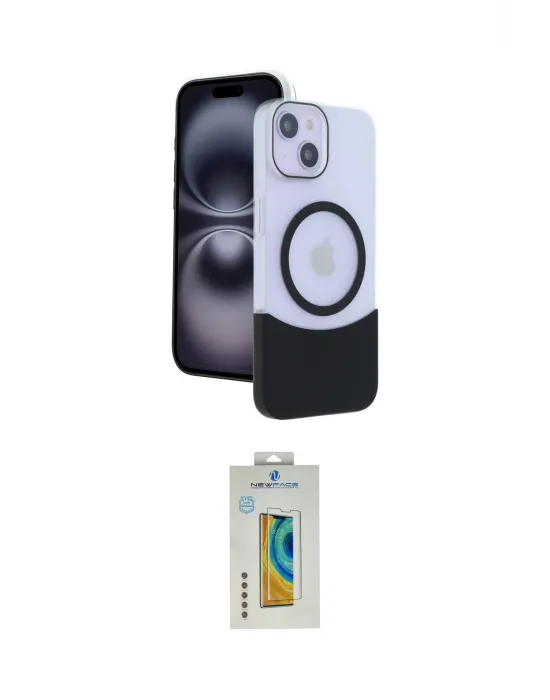 ieg™ iPhone 15 Kılıf Kozmos Form Özel Seri - Siyah Polymer Nano Ekran Koruyucu