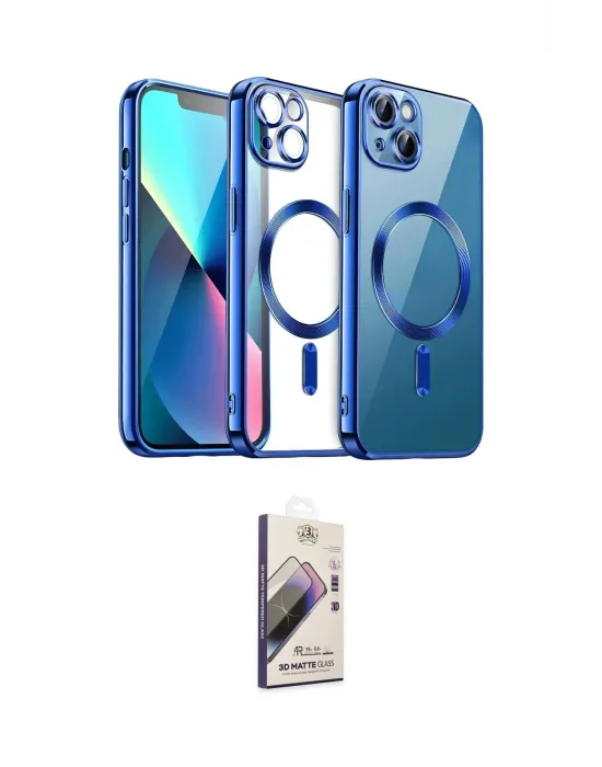 ieg™ iPhone 15 Kılıf Nova Işık Özel Seri - Siyah Bilvis 3D Mat Cam Ekran Koruyucu