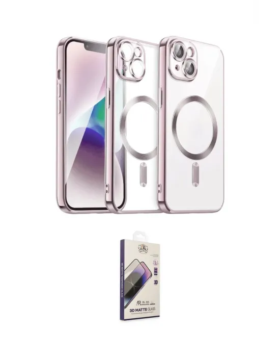 ieg™ iPhone 15 Kılıf Nova Işık Özel Seri - Siyah Bilvis 3D Mat Cam Ekran Koruyucu