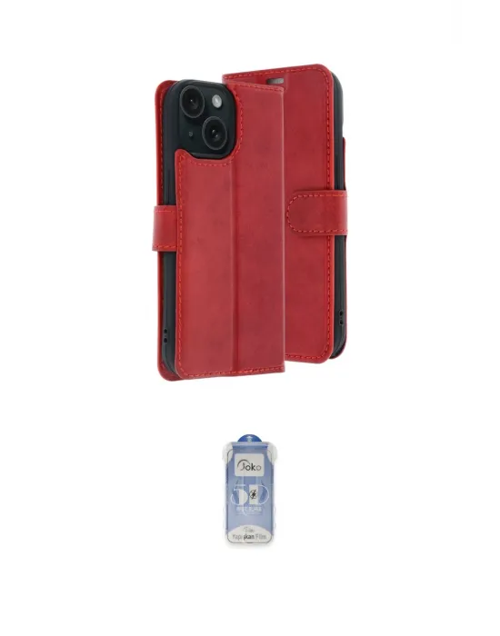 ieg™ iPhone 15 Kılıf Siluet Işık Serisi - Siyah Joko Magic 5D Cam