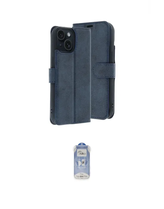 ieg™ iPhone 15 Kılıf Siluet Işık Serisi - Siyah Joko Magic 5D Cam