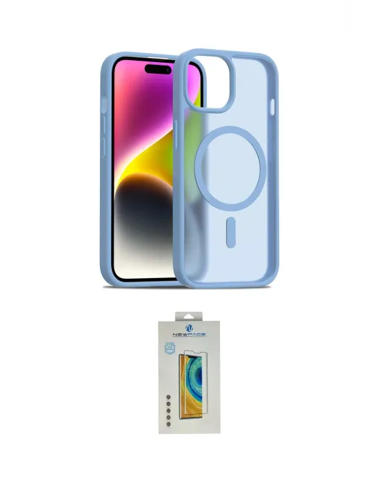 ieg™ iPhone 15 Kılıf Siluet Minimal Prime - Siyah Polymer Nano Ekran Koruyucu