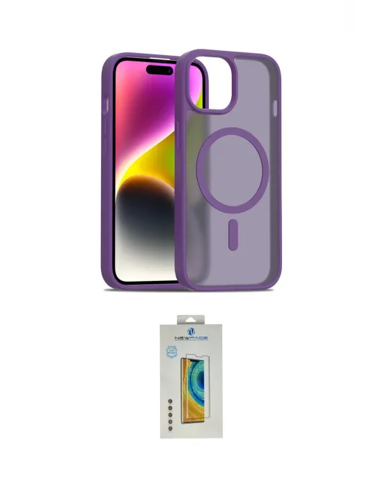 ieg™ iPhone 15 Kılıf Siluet Minimal Prime - Siyah Polymer Nano Ekran Koruyucu