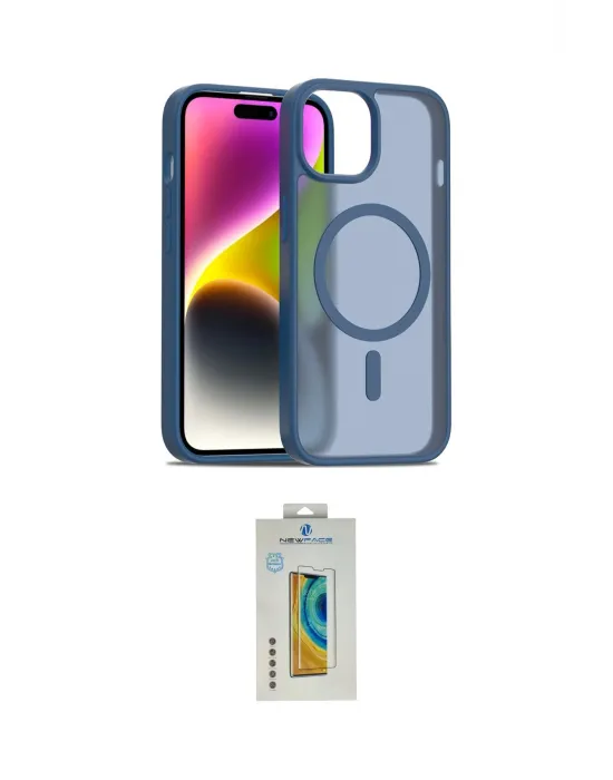 ieg™ iPhone 15 Kılıf Siluet Minimal Prime - Siyah Polymer Nano Ekran Koruyucu