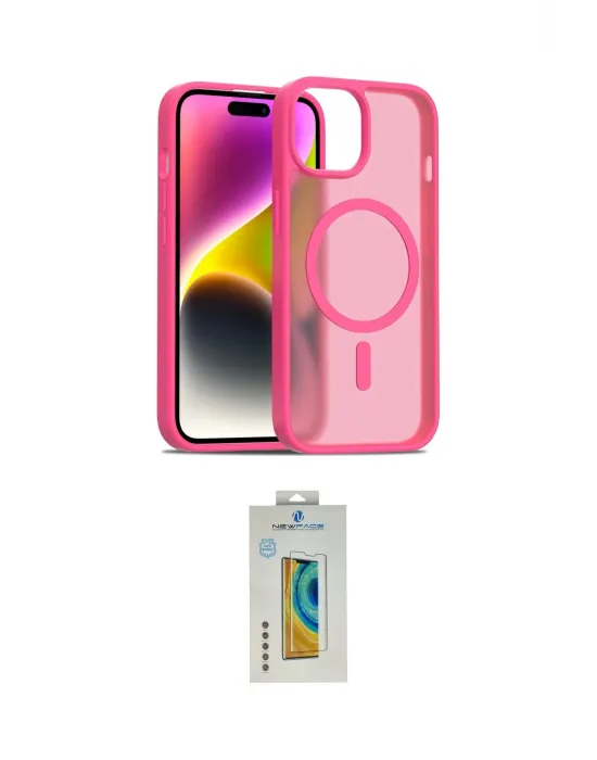 ieg™ iPhone 15 Kılıf Siluet Minimal Prime - Siyah Polymer Nano Ekran Koruyucu