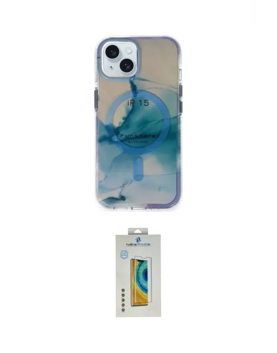 ieg™ iPhone 15 Kılıf Ufuk Doku Prime - Siyah Polymer Nano Ekran Koruyucu