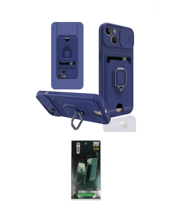 ieg™ iPhone 15 Kılıf Vadi Form Prime - Şeffaf 360 Full Body Arka Koruyucu