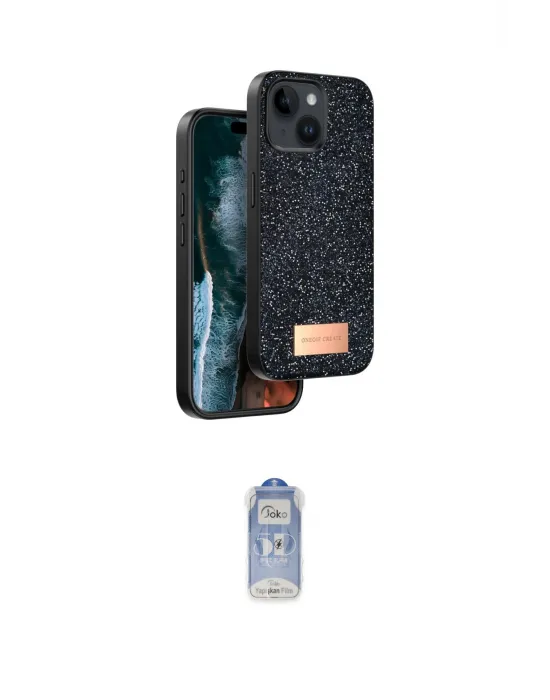 ieg™ iPhone 15 Kılıf Vadi Klasik Serisi - Siyah Joko Magic 5D Cam