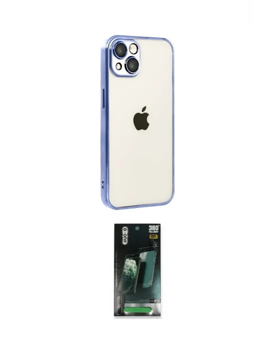 ieg™ iPhone 15 Kılıf Vadi Minimal - Şeffaf 360 Full Body Arka Koruyucu