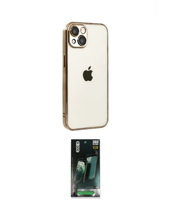 ieg™ iPhone 15 Kılıf Vadi Minimal - Şeffaf 360 Full Body Arka Koruyucu