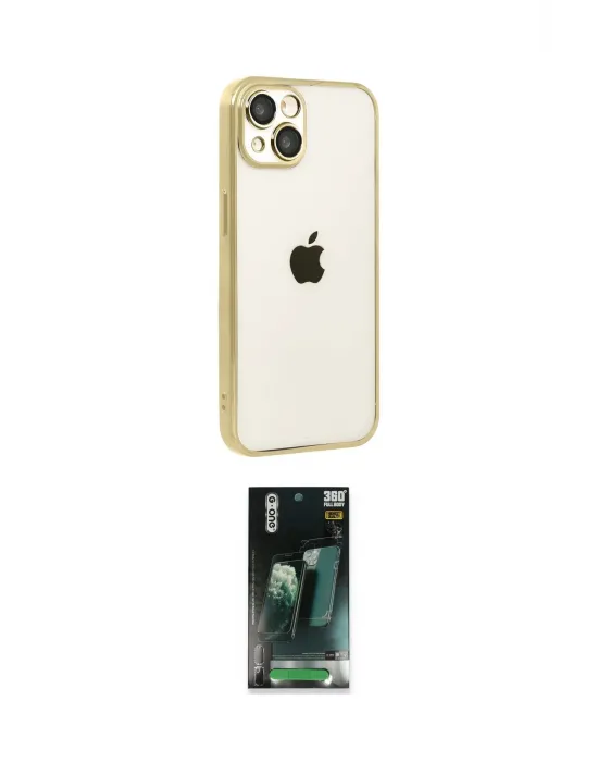 ieg™ iPhone 15 Kılıf Vadi Minimal - Şeffaf 360 Full Body Arka Koruyucu