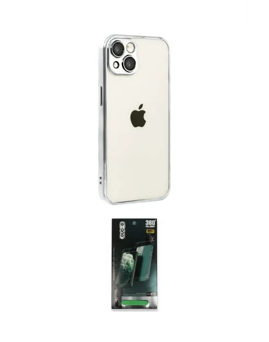 ieg™ iPhone 15 Kılıf Vadi Minimal - Şeffaf 360 Full Body Arka Koruyucu