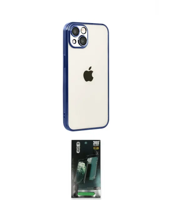 ieg™ iPhone 15 Kılıf Vadi Minimal - Şeffaf 360 Full Body Arka Koruyucu