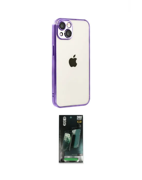ieg™ iPhone 15 Kılıf Vadi Minimal - Şeffaf 360 Full Body Arka Koruyucu