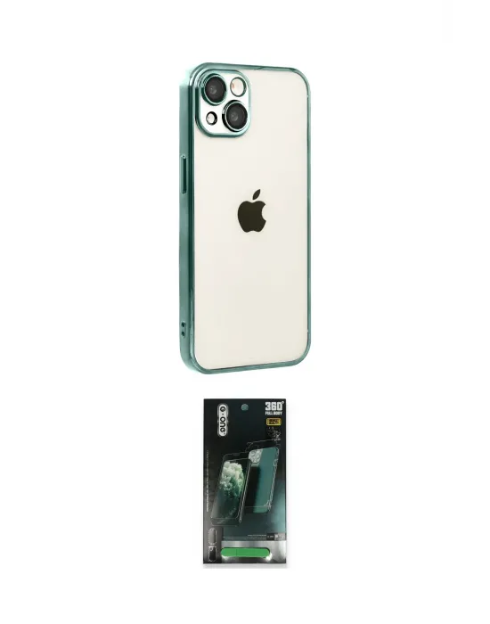 ieg™ iPhone 15 Kılıf Vadi Minimal - Şeffaf 360 Full Body Arka Koruyucu